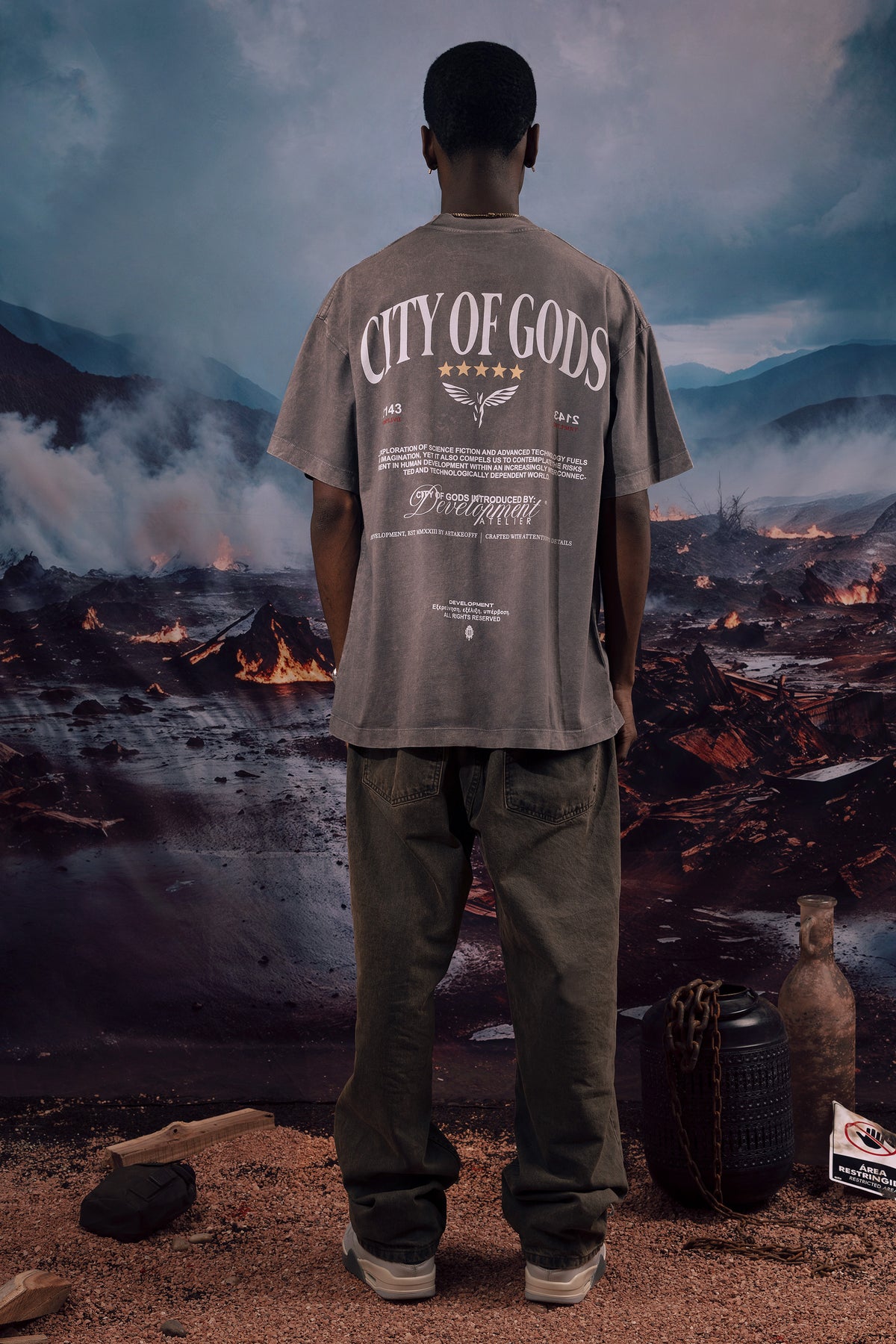 Camiseta reversible City of Gods vintage washed