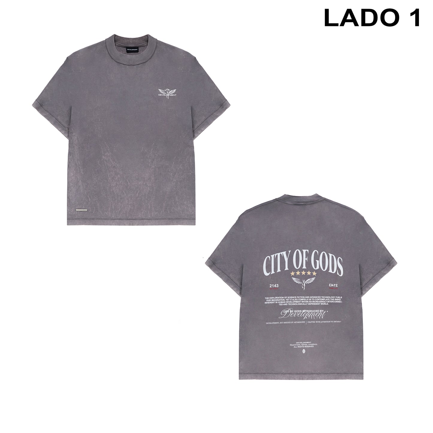 Camiseta reversible City of Gods vintage washed