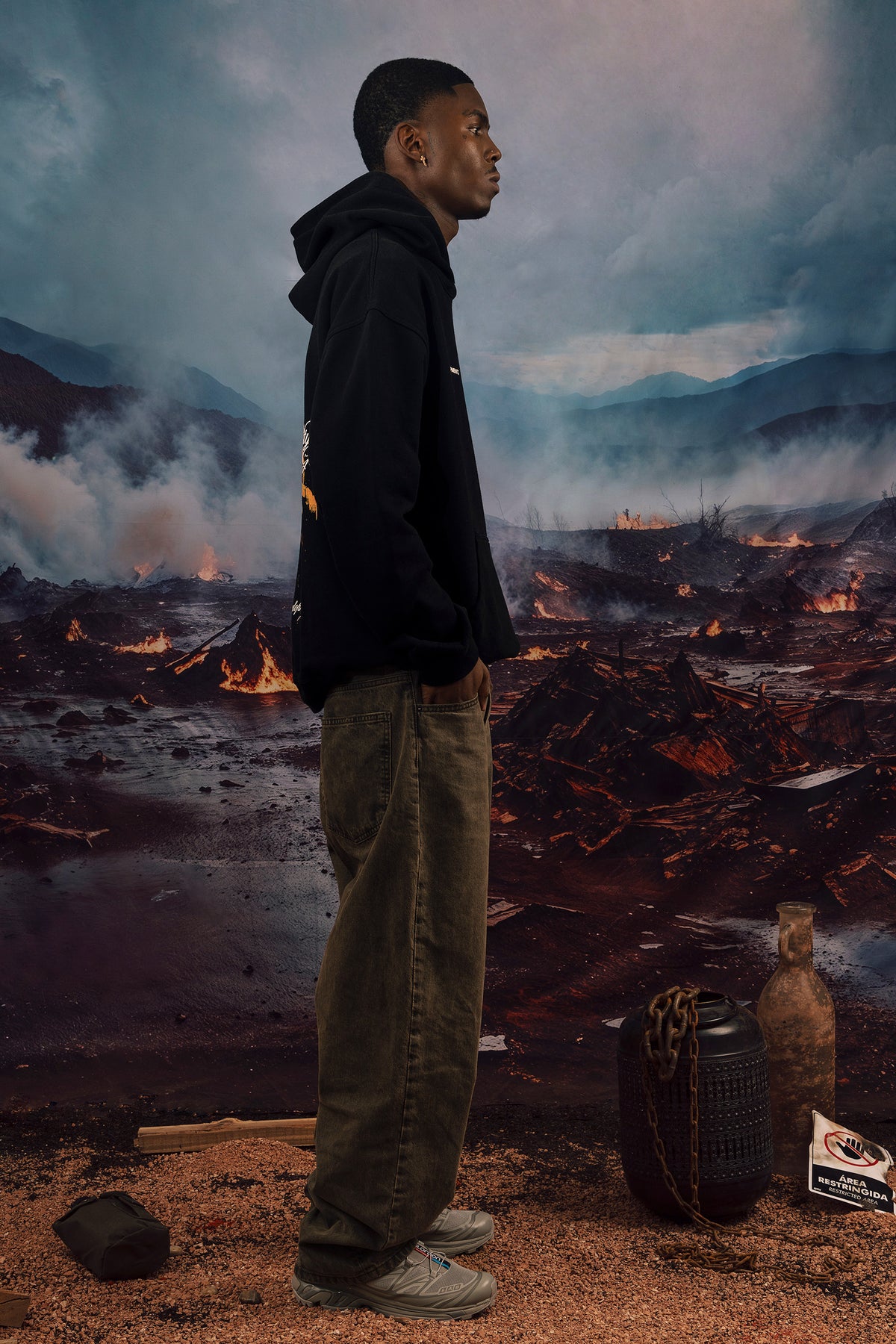 COG Tower in flames hoodie