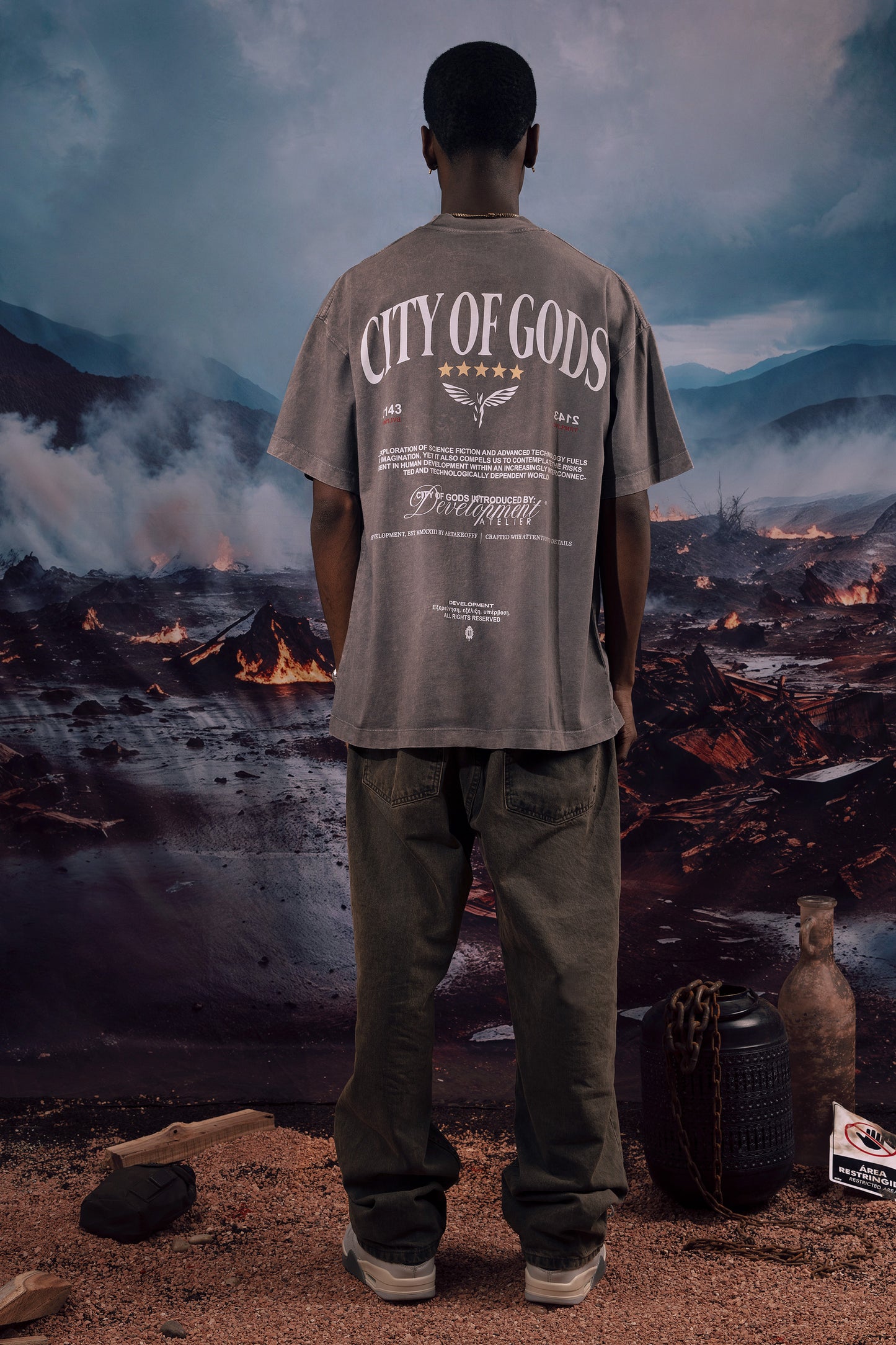 Camiseta reversible City of Gods vintage washed